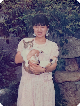 当時飼っていた猫のミーコと